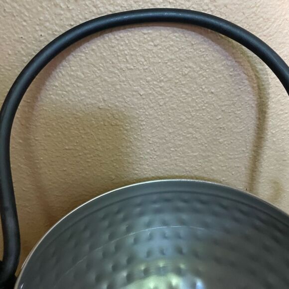 Hammered Metal Large Silver Pumpkin - Picture 6 of 16